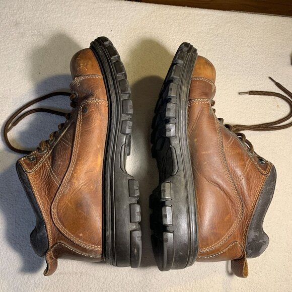 Vintage GBX Lug Sole Chunky Work Street Shoes Mens 11M Brown Leather - Picture 8 of 10